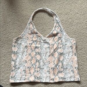 American Eagle Outfitters Snake Skin Cropped Tank